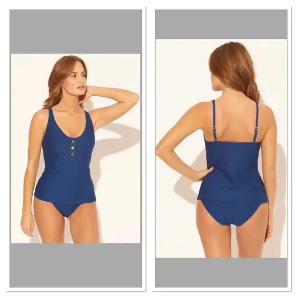 Black Bleu Rod Beattie Tankini Set Swimsuit Size 6 - Picture 1 of 16